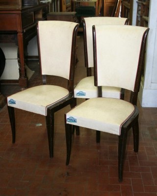 Sedie decò in pelle